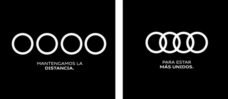 Audi cambia su logotipo para concienciarnos sobre el Coronavirus