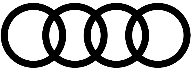 Cuatro círculos negros entrelazados, símbolo de Audi